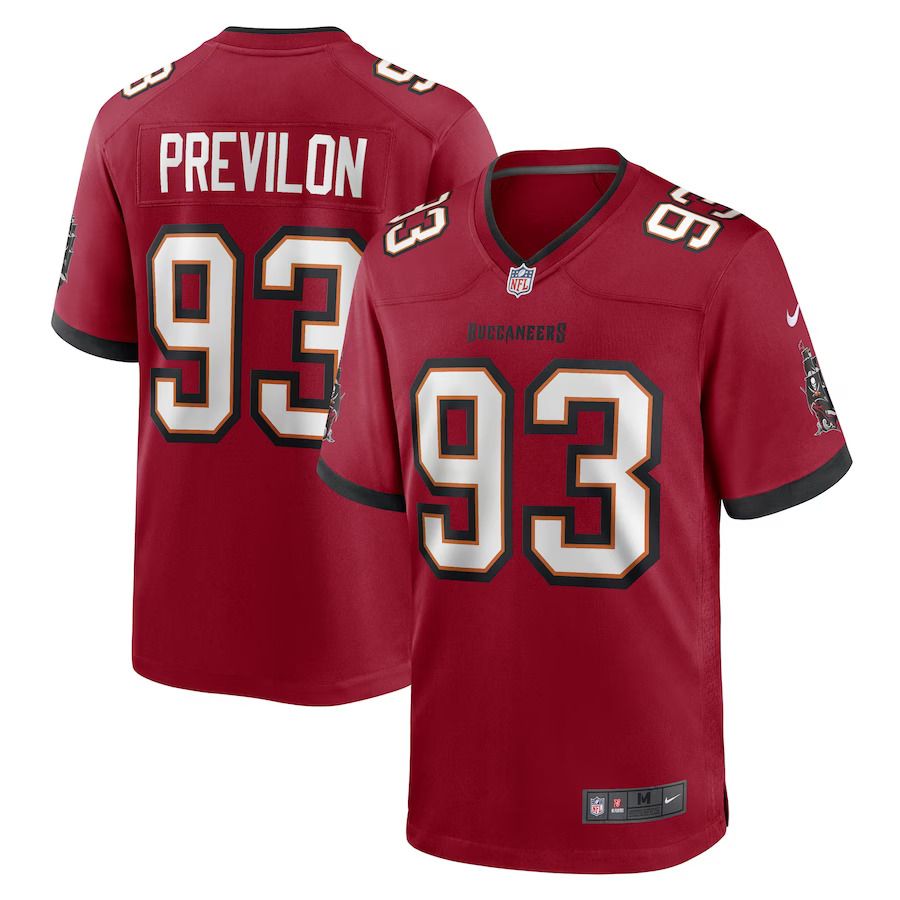 Men Tampa Bay Buccaneers 93 Willington Previlon Nike Red Game Player NFL Jersey